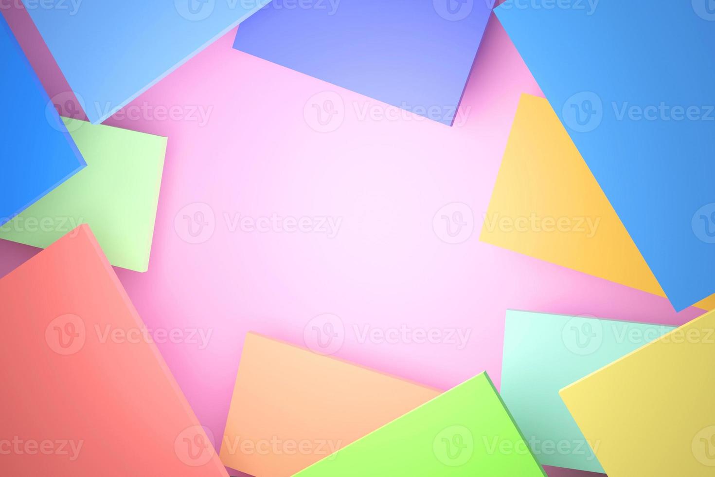 3D rendering for beautiful colorful backgrounds Made in square shape with clipping path photo