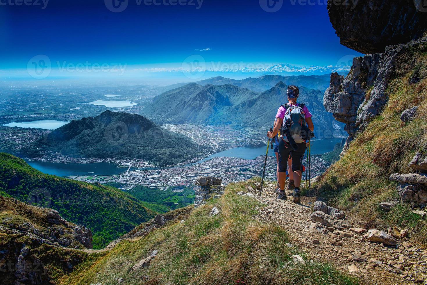 Trekking in the Alps photo