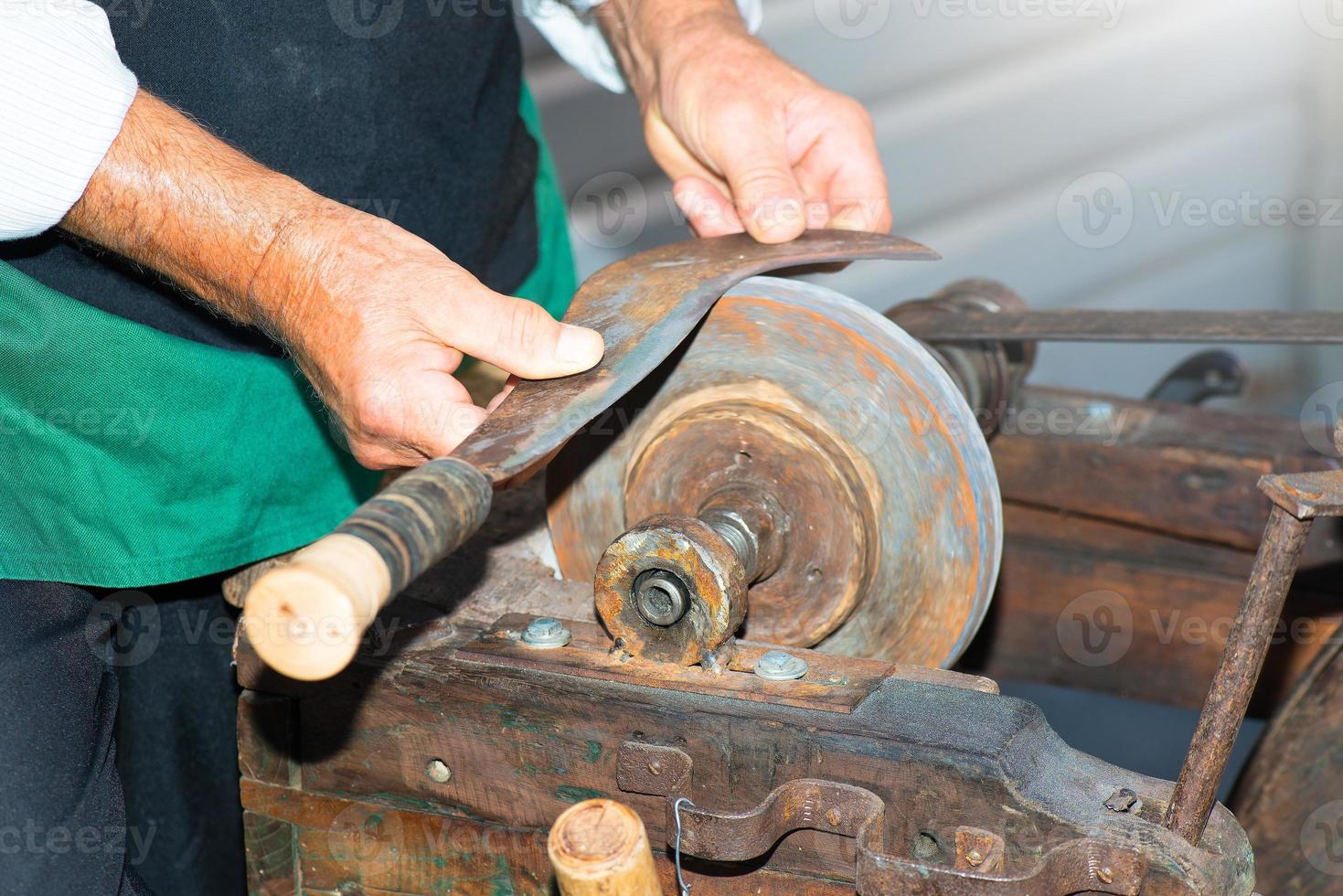The knife sharpener old craft photo