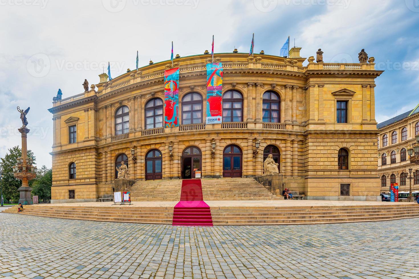Facade of the Rudolfinum Theater in Prague photo