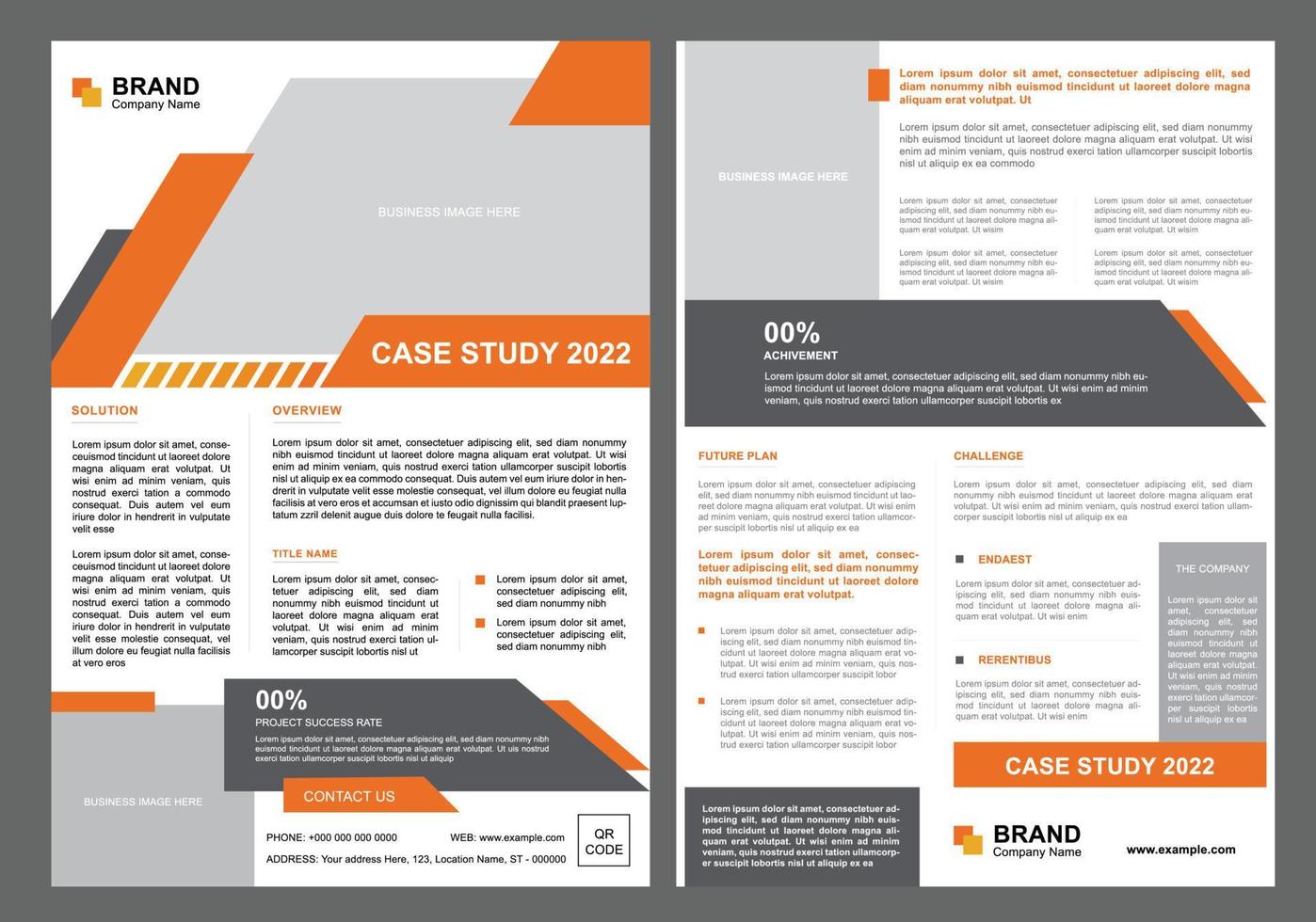 Case Study Newsletter For Business vector