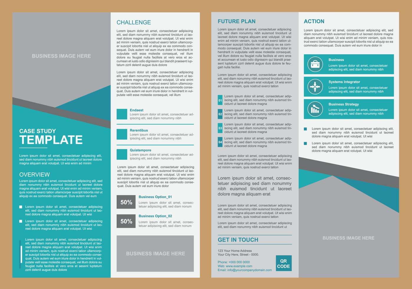 Case Study Newsletter For Business vector