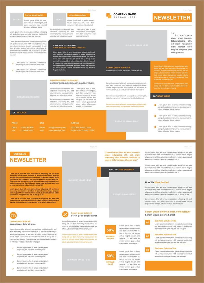 Case Study Newsletter For Business vector