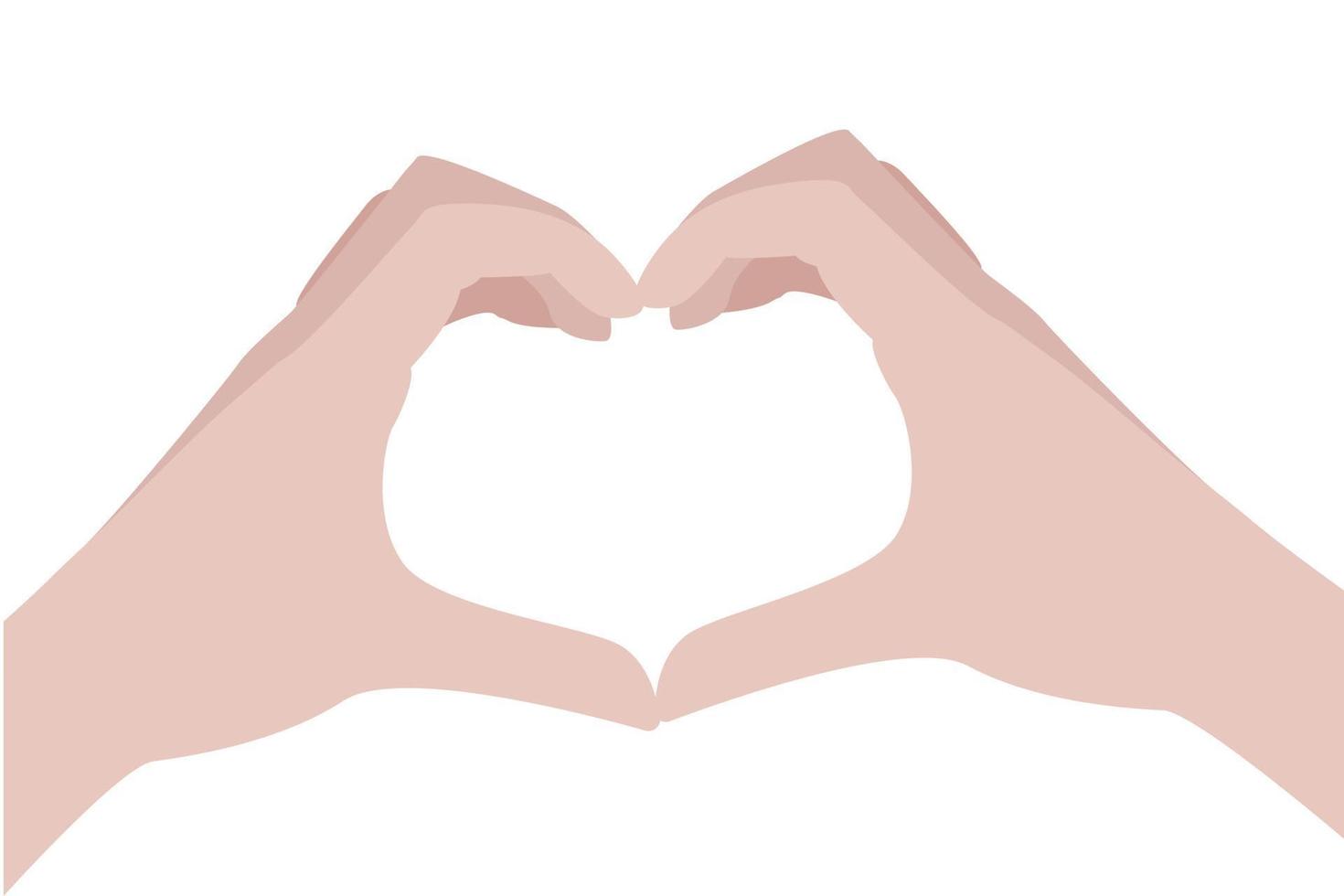 People's hands in the shape of a heart. Friendship, love, togetherness, team work. illustration vector