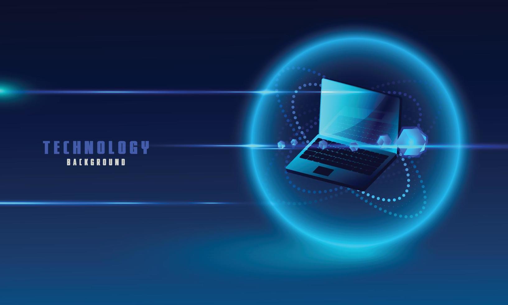 Laptop analysis processing.  structure isometric vector , Database. , Laptop icon on background.