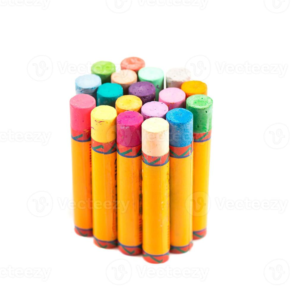 grupo de crayones de colores foto