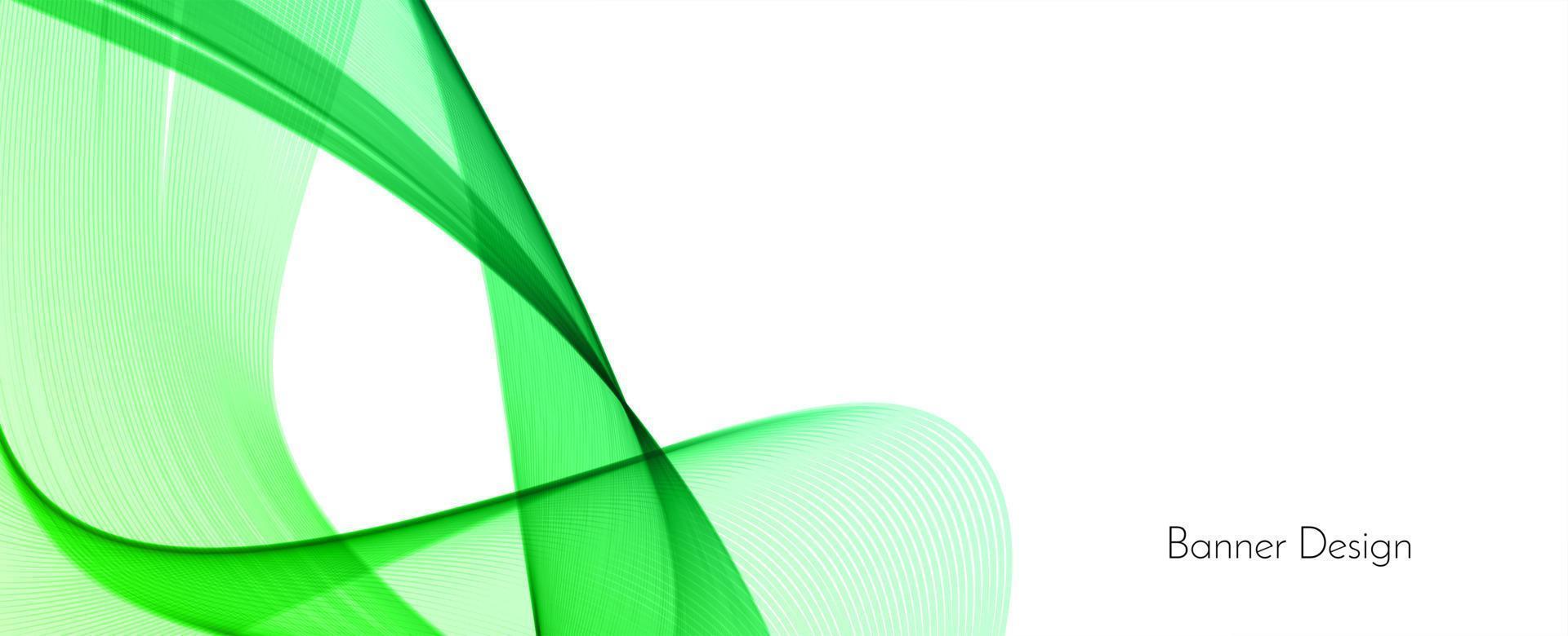 Abstract green modern decorative wave design banner background vector