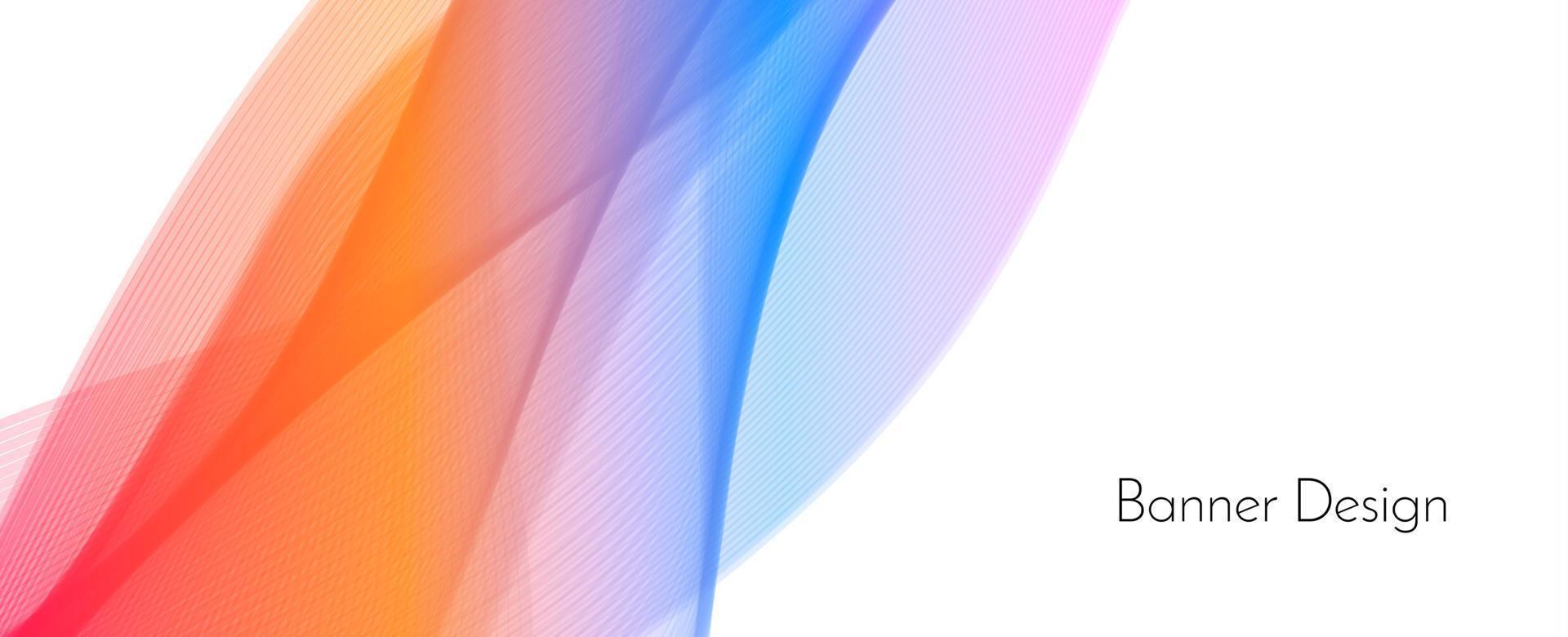 Abstract colorful decorative stylish modern wave design banner background vector