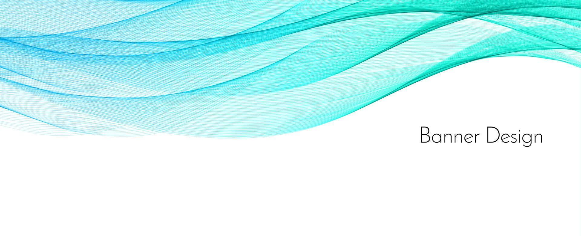 Fondo de banner de diseño de onda moderna azul abstracto vector