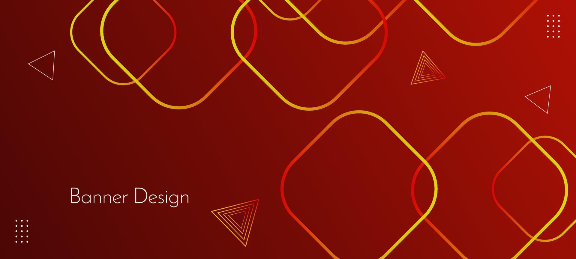 Fondo de banner de diseño decorativo de color geométrico abstracto vector