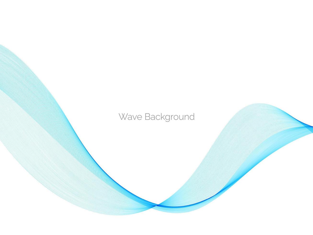 Abstract smooth stylish blue wave background vector