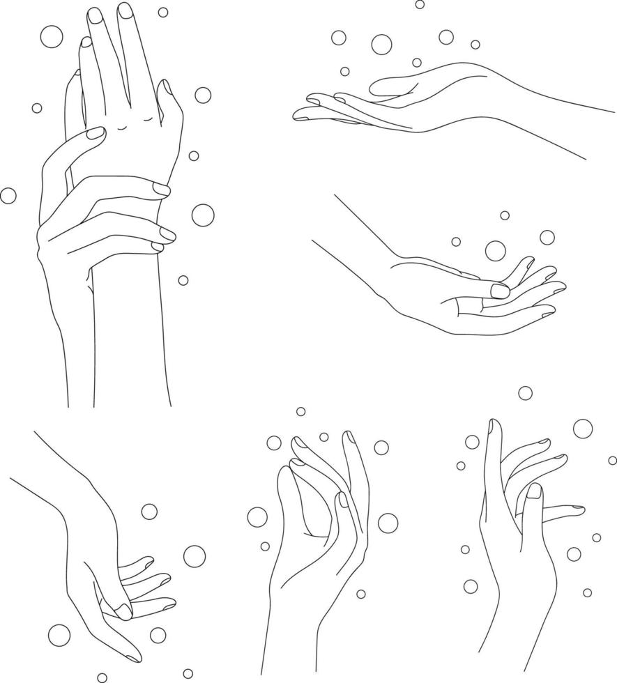 Hand cleaning spa vector