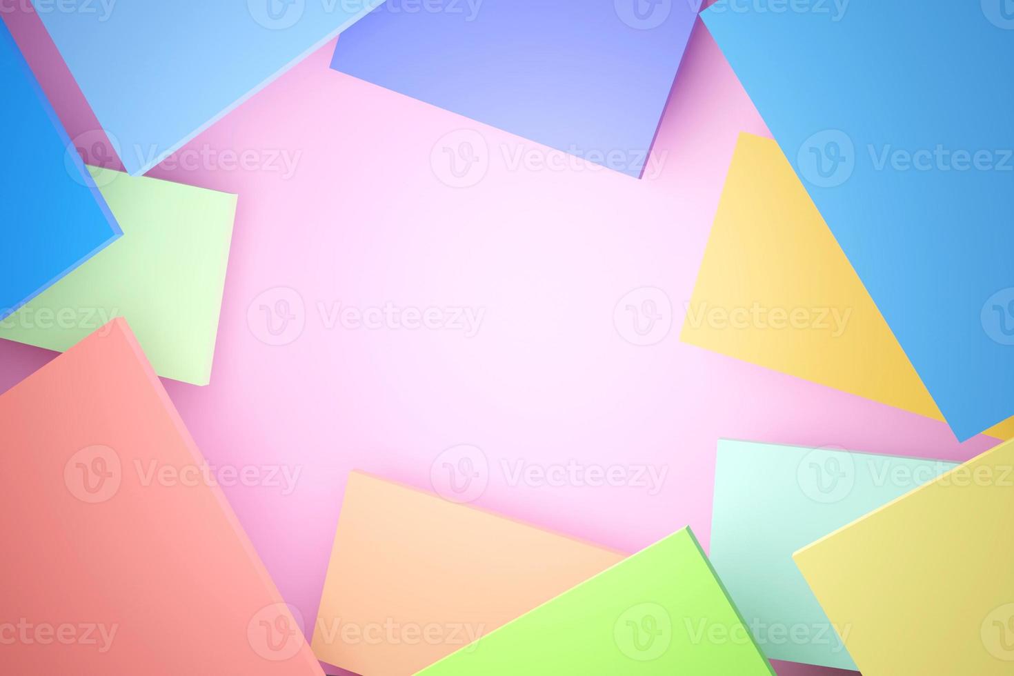 3D rendering for beautiful colorful backgrounds Made in square shape with clipping path photo