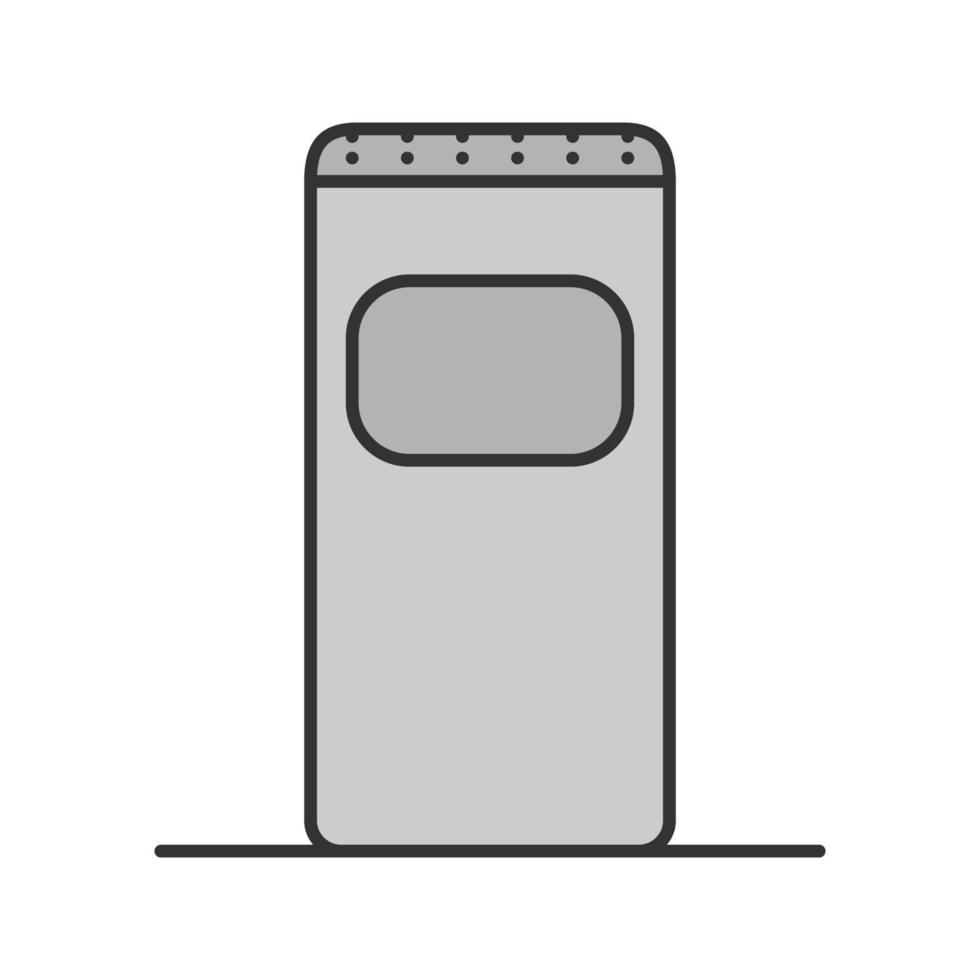 Garbage bin color icon. Trash can. Waste container.Isolated vector illustration