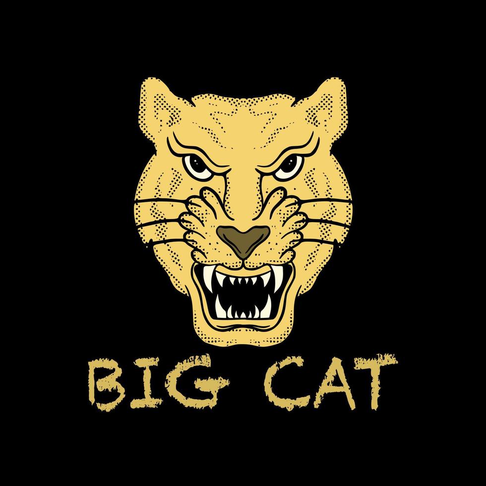 Big cat illustration vector for tshirt jacket hoodie can be used for stickers etc