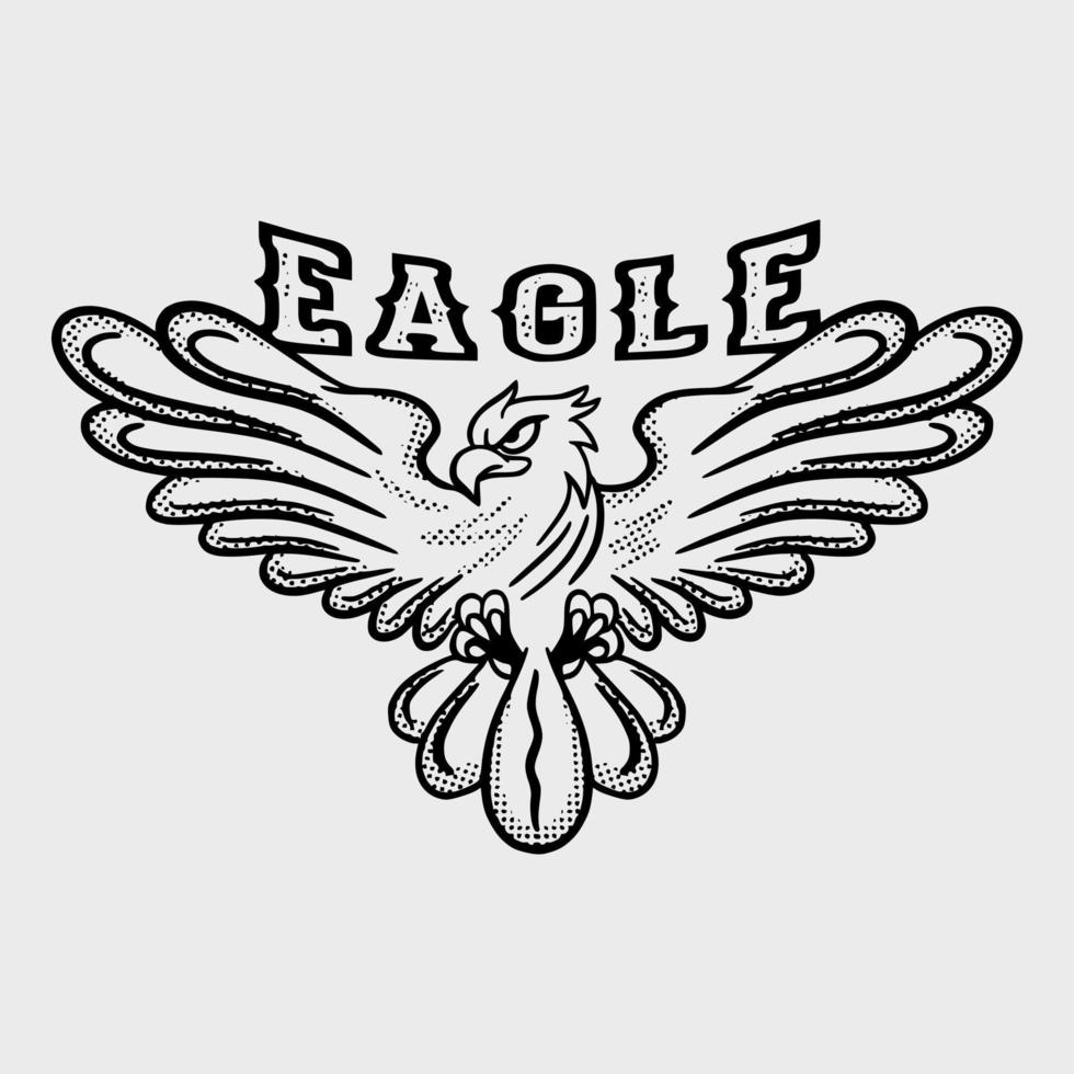 Eagle illustration for tshirt jacket hoodie can be used for stickers etc vector