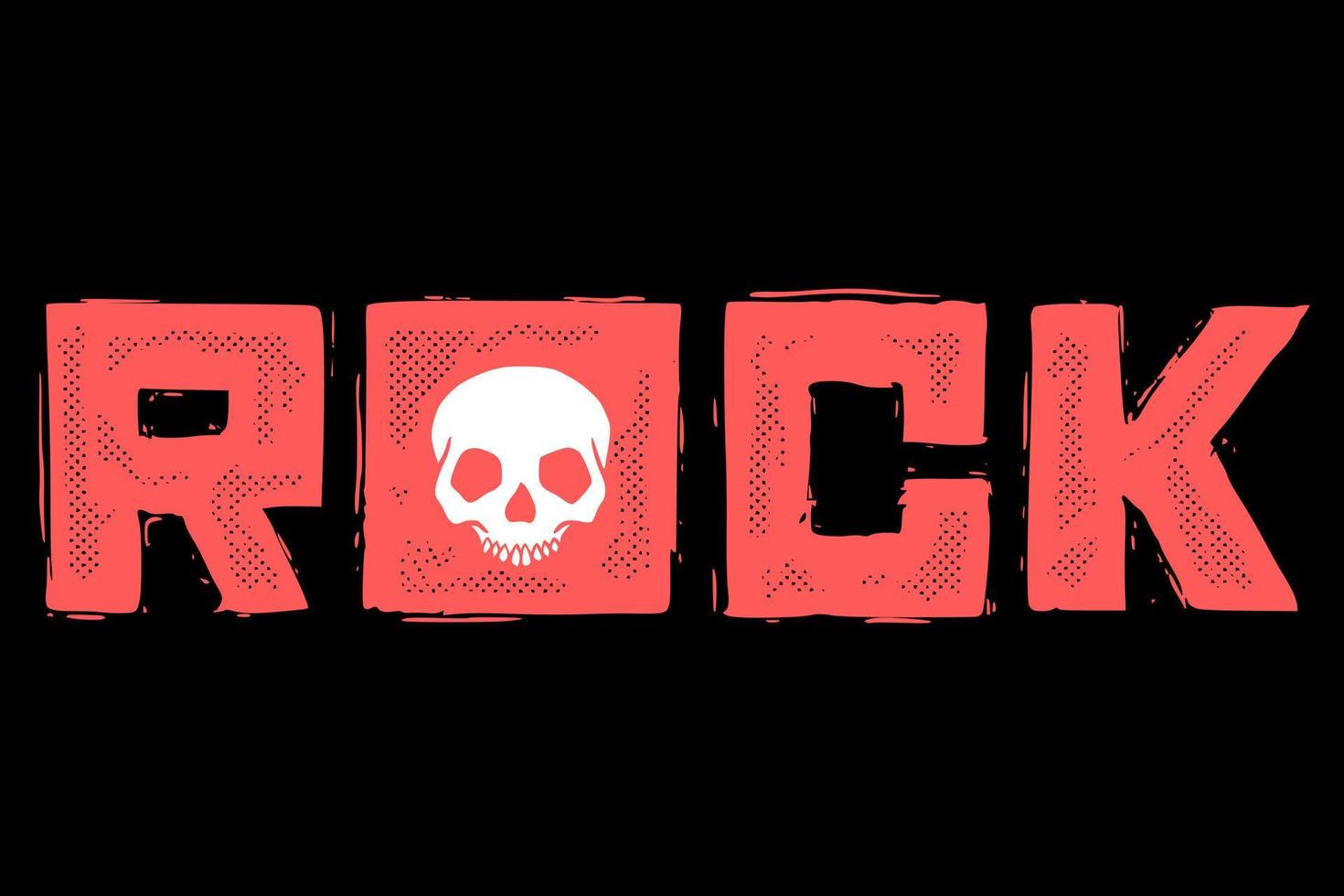 vector de ilustración de cráneo de roca para imprimir en camiseta, afiche, logotipo, pegatinas, etc.