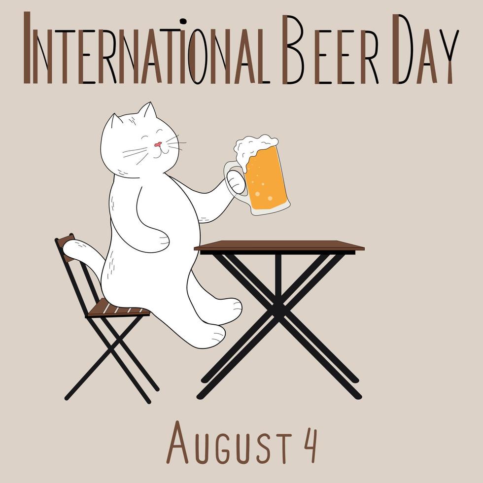 dia internacional de la cerveza vector