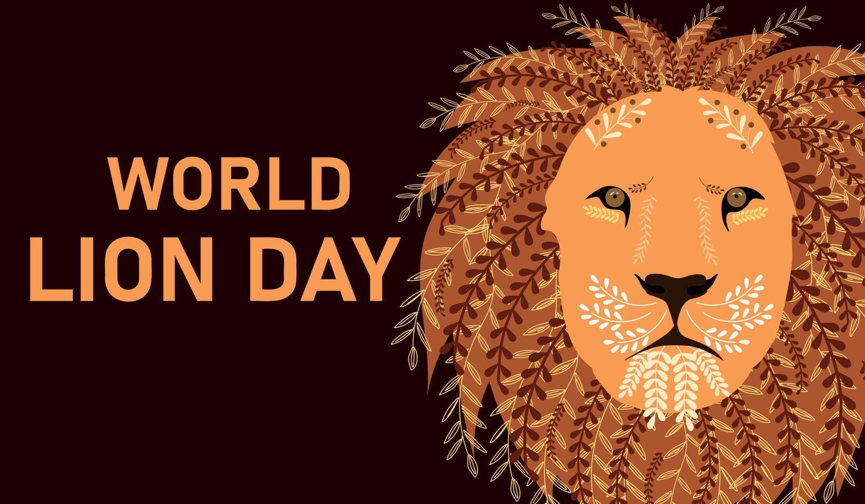 World Lion Day 9275219 Vector Art at Vecteezy