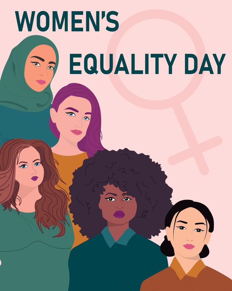 Womens equality day vector