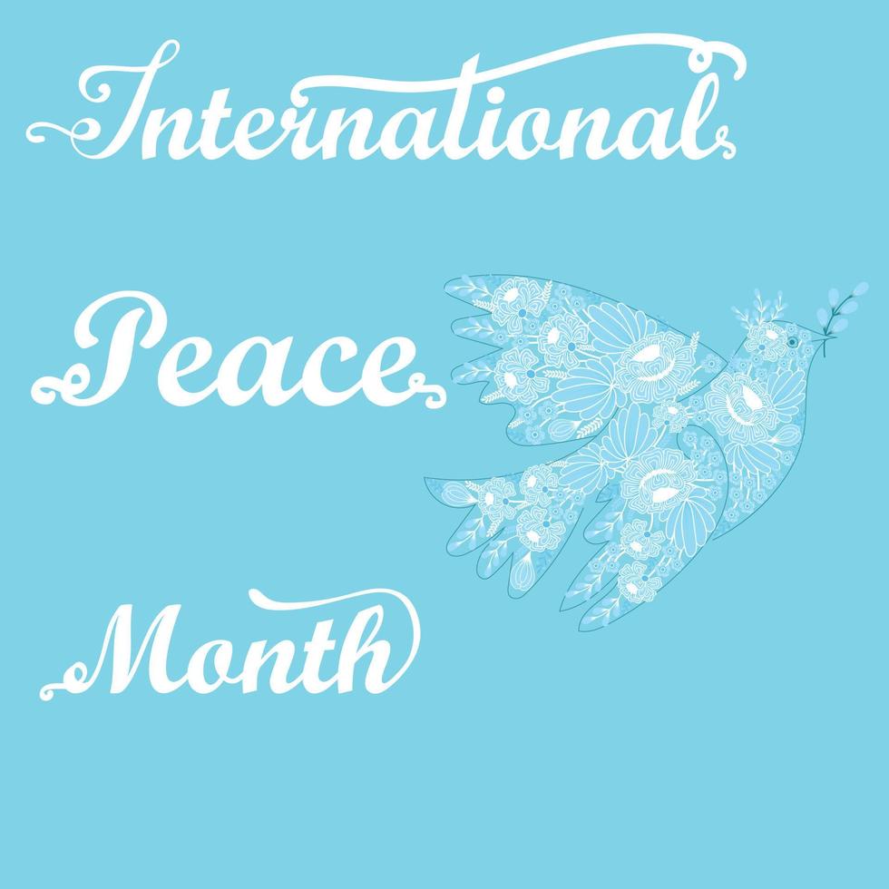 International peace month vector