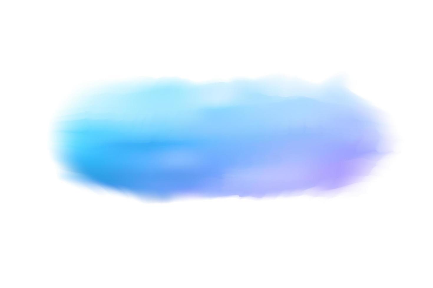 Light blue realistic watercolor brush strokes on transparent isolated background. Vector illustration created by Mesh tool for background, wallpaper, print design. EPS10