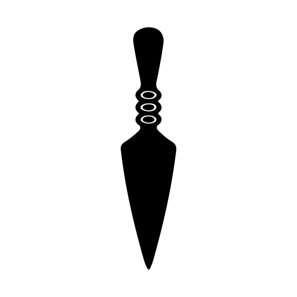 Witch Dagger Ritual Weapon Doodle Magic Knife vector