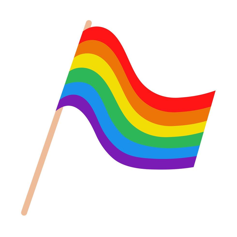 Vector doodle LGBT flag. Rainbow flag. LGBTQ pride.