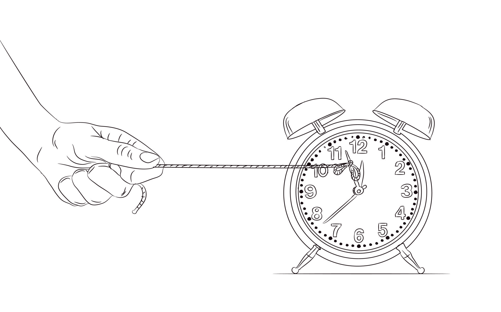 Stop Time concept. Stoping the time in vector illustration. Trying to stop a time. Clock stop by