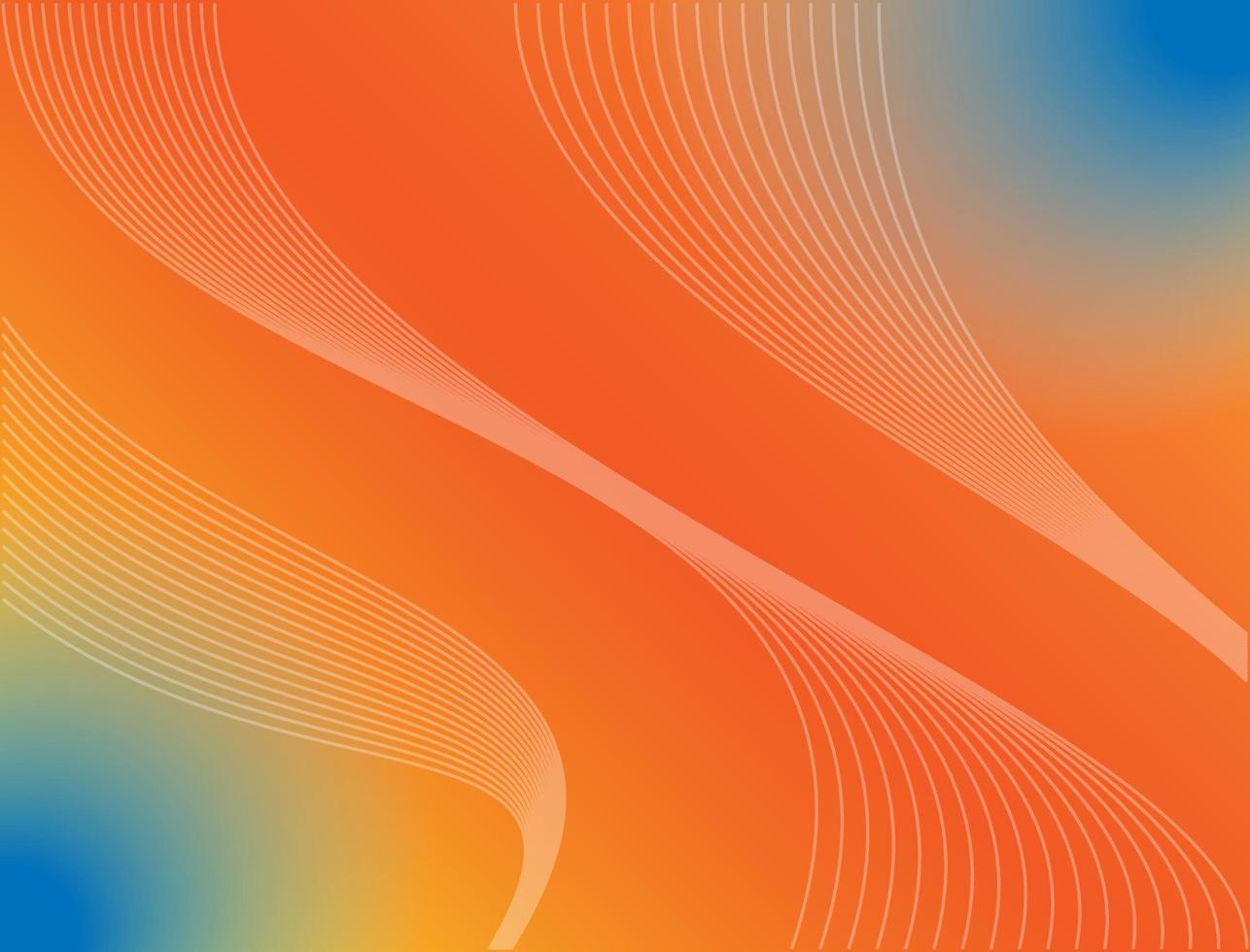 Abstract background with gradient color of orange, yellow, blue vector