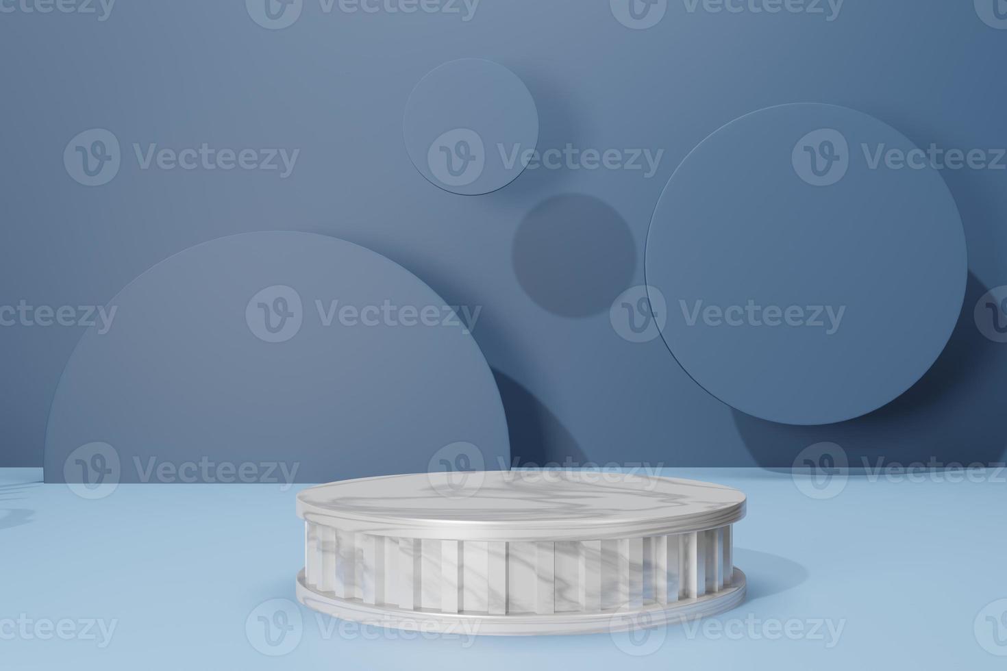 3d rendering empty template podium mockup for product placement photo