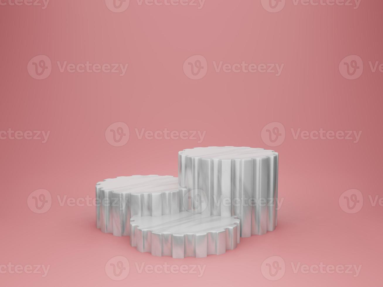 3d rendering empty template podium mockup for product placement photo