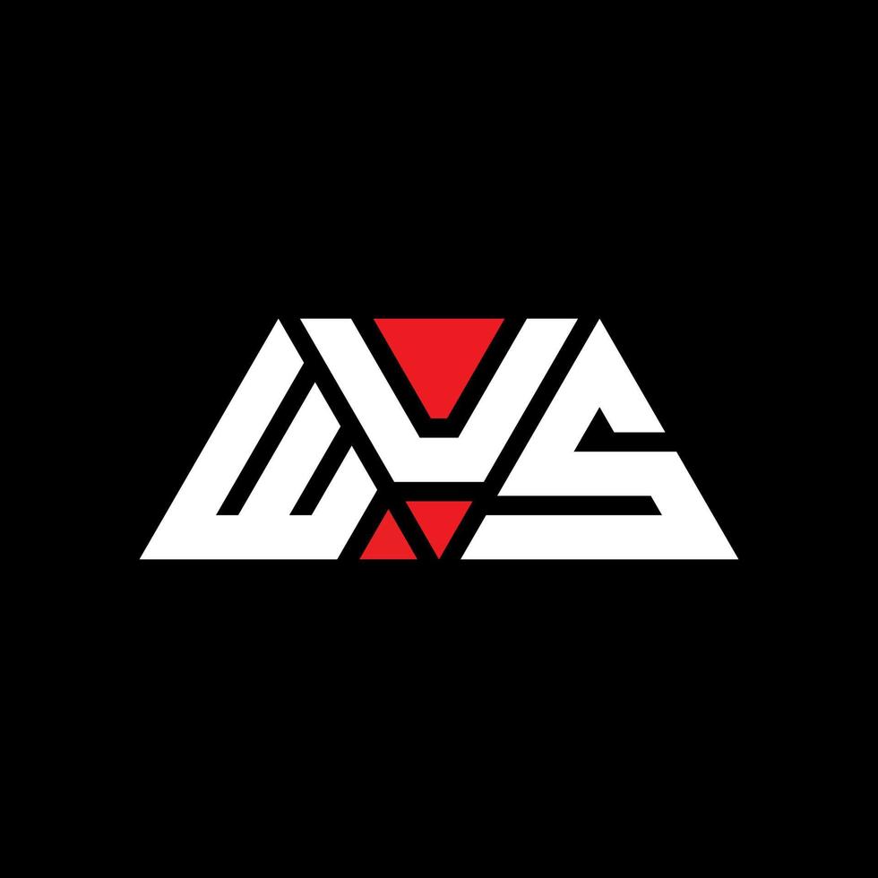 wus diseño de logotipo de letra triangular con forma de triángulo. monograma de diseño del logotipo del triángulo wus. plantilla de logotipo de vector de triángulo wus con color rojo. logotipo triangular wus logotipo simple, elegante y lujoso. qué