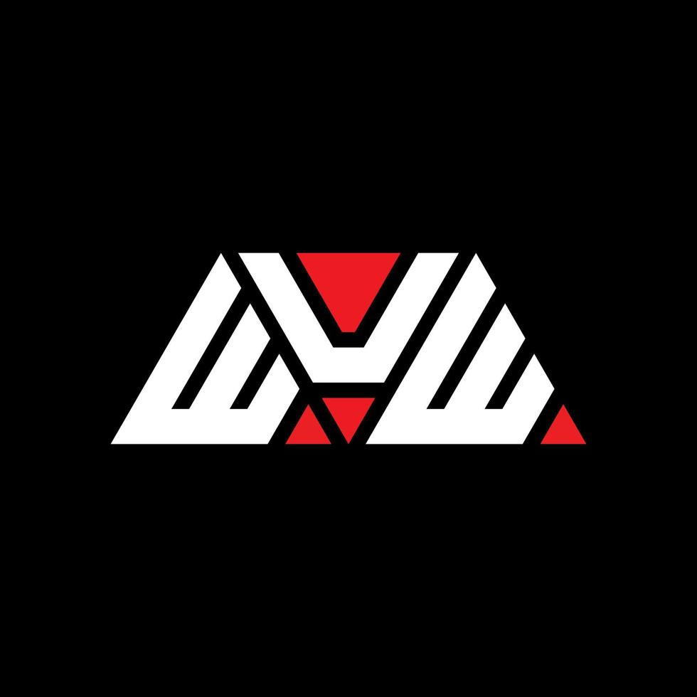 wuw diseño de logotipo de letra triangular con forma de triángulo. monograma de diseño del logotipo del triángulo wuw. plantilla de logotipo de vector de triángulo wuw con color rojo. logotipo triangular wuw logotipo simple, elegante y lujoso. guau