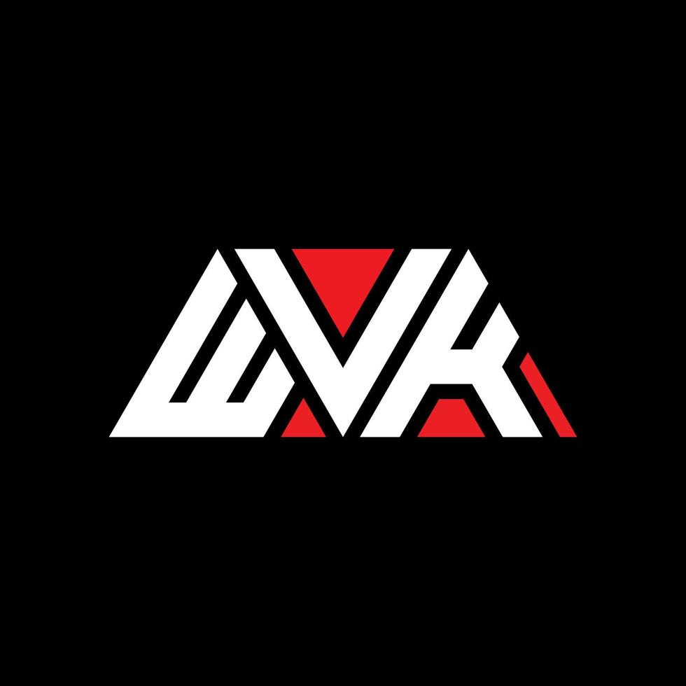 diseño de logotipo de letra triangular wvk con forma de triángulo. monograma de diseño de logotipo de triángulo wvk. plantilla de logotipo de vector de triángulo wvk con color rojo. logotipo triangular wvk logotipo simple, elegante y lujoso. semana