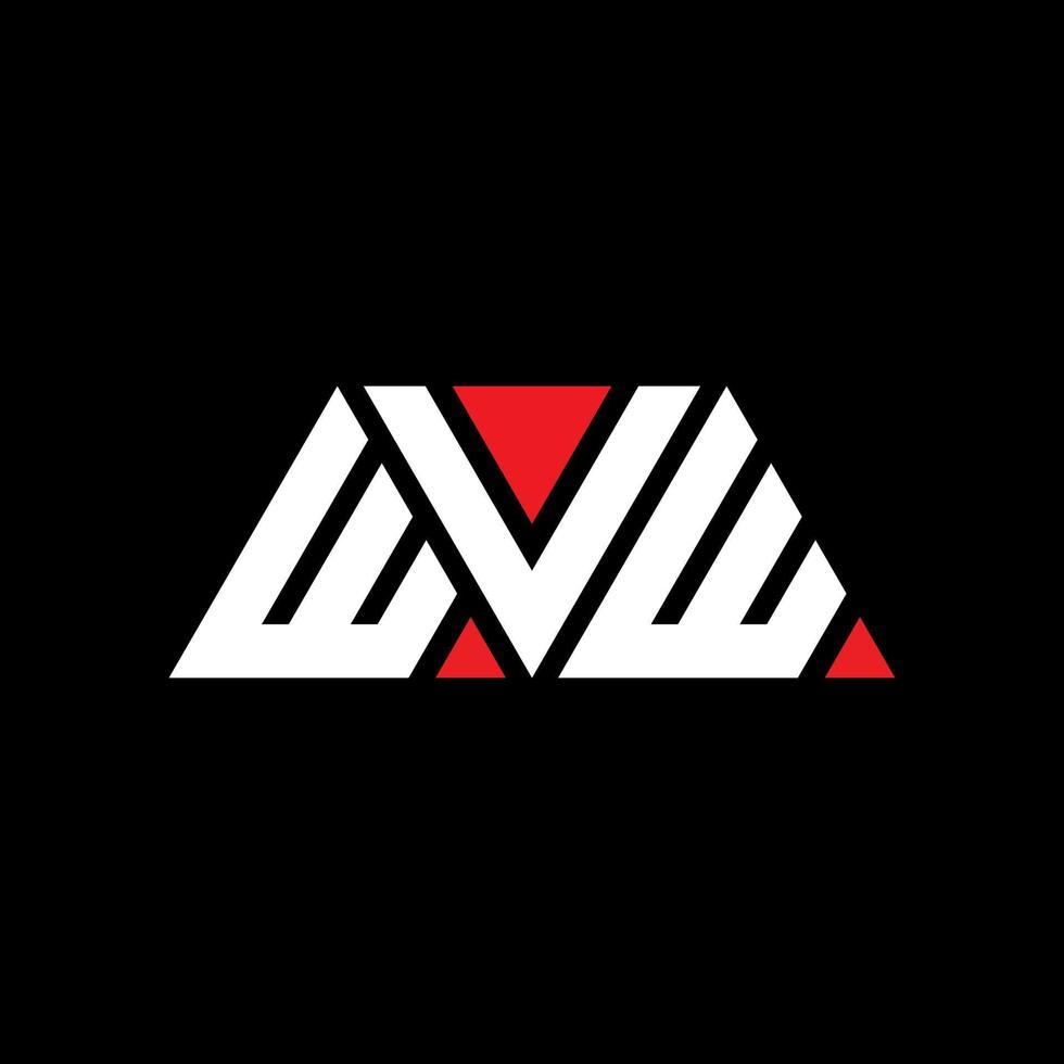 Diseño de logotipo de letra triangular wvw con forma de triángulo. monograma de diseño del logotipo del triángulo wvw. plantilla de logotipo de vector de triángulo wvw con color rojo. logotipo triangular wvw logotipo simple, elegante y lujoso. wvw