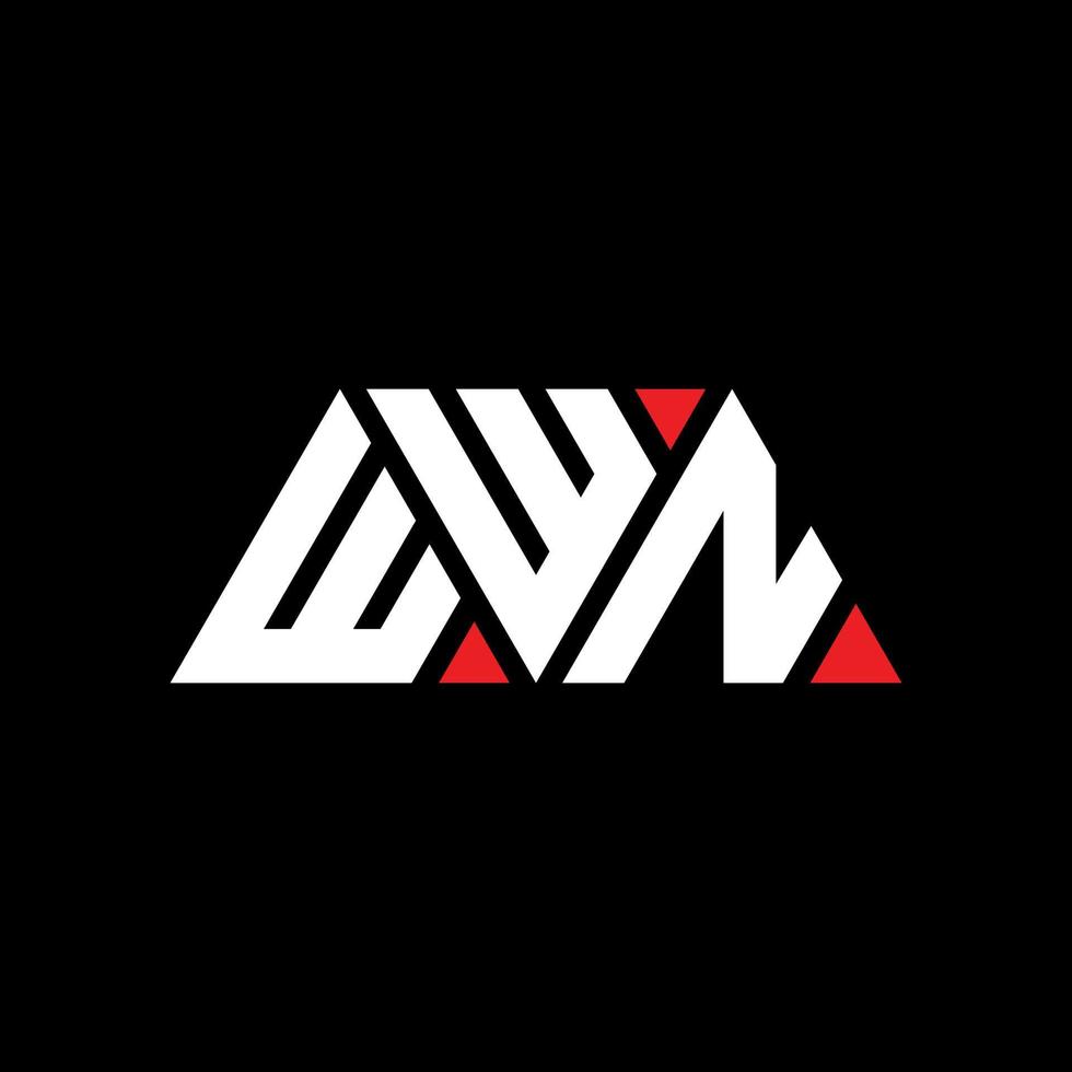 diseño de logotipo de letra de triángulo wwn con forma de triángulo. monograma de diseño del logotipo del triángulo wwn. plantilla de logotipo de vector de triángulo wwn con color rojo. logo triangular wwn logo simple, elegante y lujoso. wwn