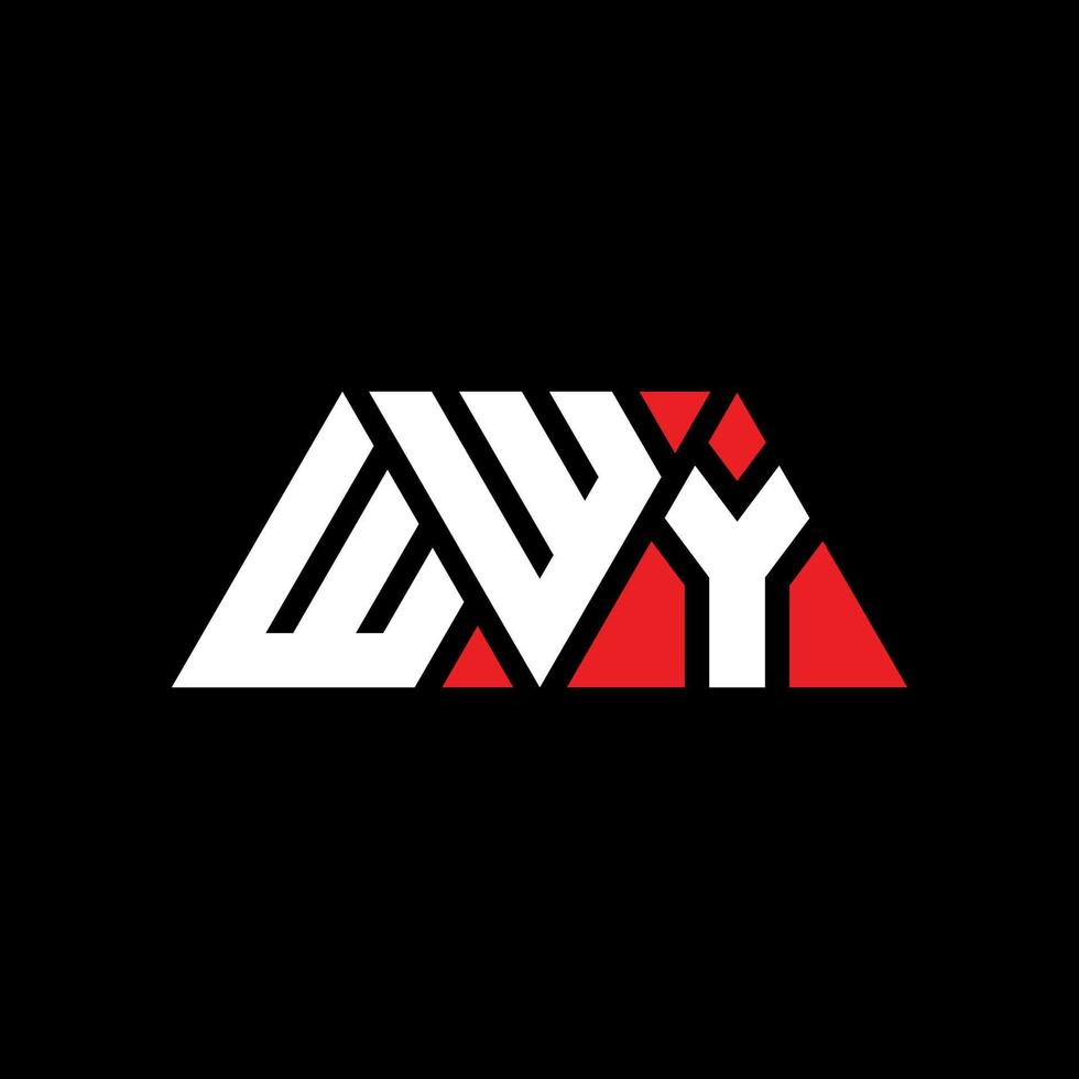 diseño de logotipo de letra de triángulo wwy con forma de triángulo. monograma de diseño de logotipo de triángulo wwy. plantilla de logotipo de vector de triángulo wwy con color rojo. logotipo triangular wwy logotipo simple, elegante y lujoso. por donde