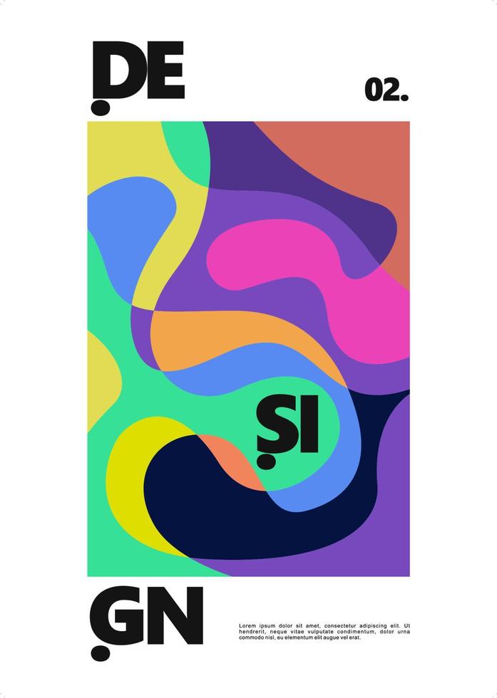 Vector Colorful Abstract Geometric and Liquid Background. Cover and Poster Design Template for Magazine, for Cover, book, social media story, and Page Layout Design.