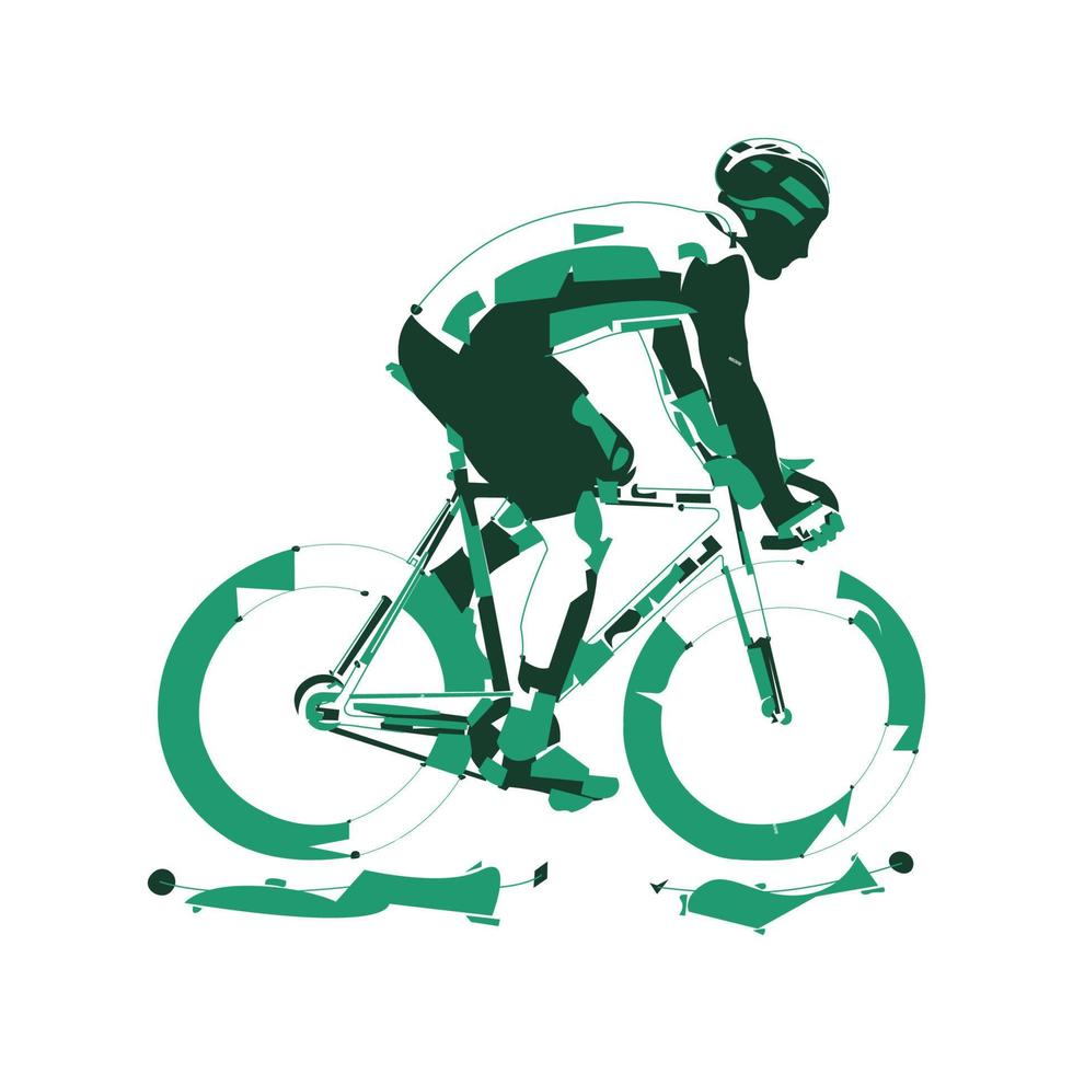 retrato de arte pop de bicicleta deportiva vector