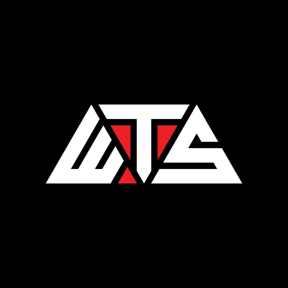 WTS triangle letter logo design with triangle shape. WTS triangle logo design monogram. WTS triangle vector logo template with red color. WTS triangular logo Simple, Elegant, and Luxurious Logo. WTS