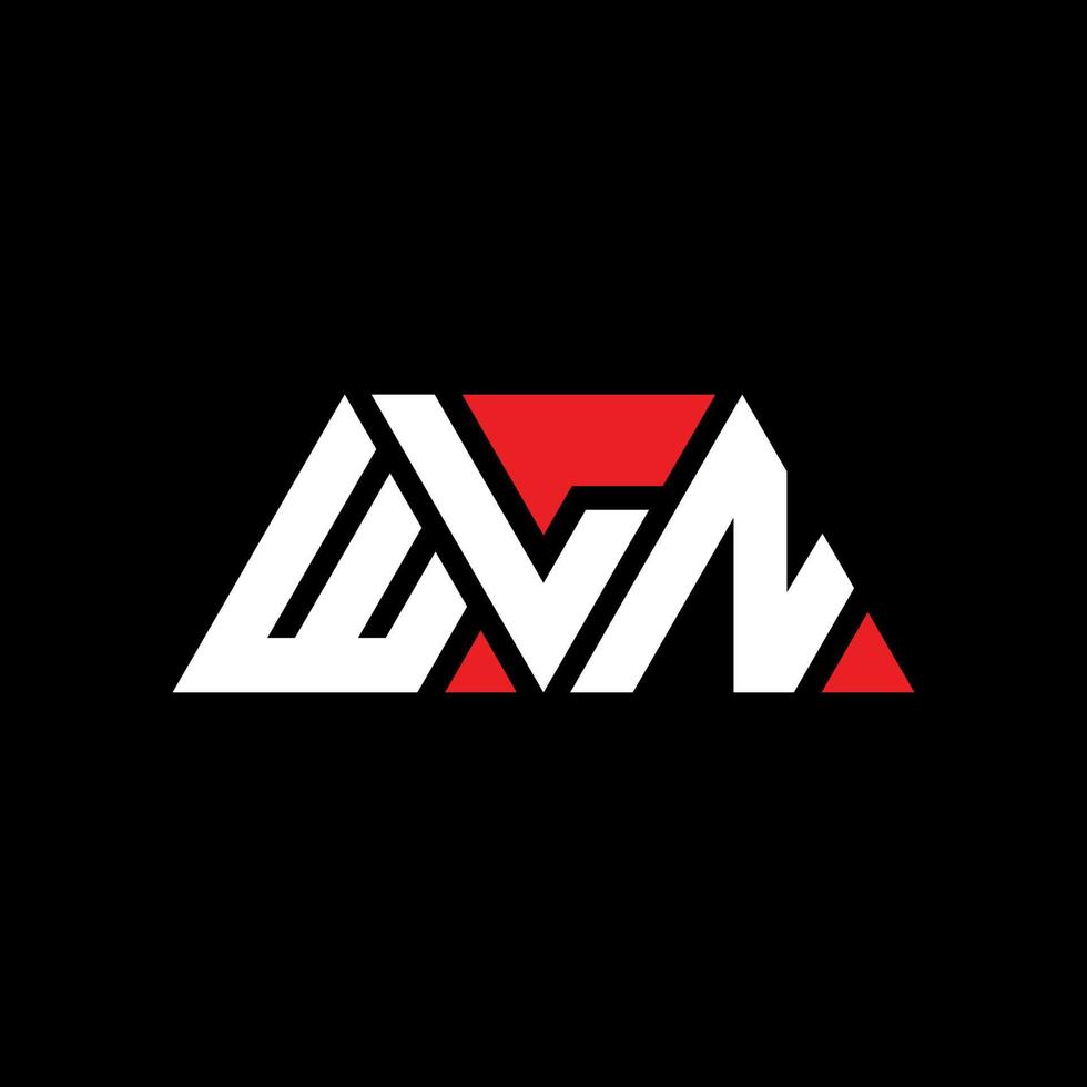 diseño de logotipo de letra de triángulo wln con forma de triángulo. monograma de diseño de logotipo de triángulo wln. plantilla de logotipo de vector de triángulo wln con color rojo. logotipo triangular wln logotipo simple, elegante y lujoso. wln