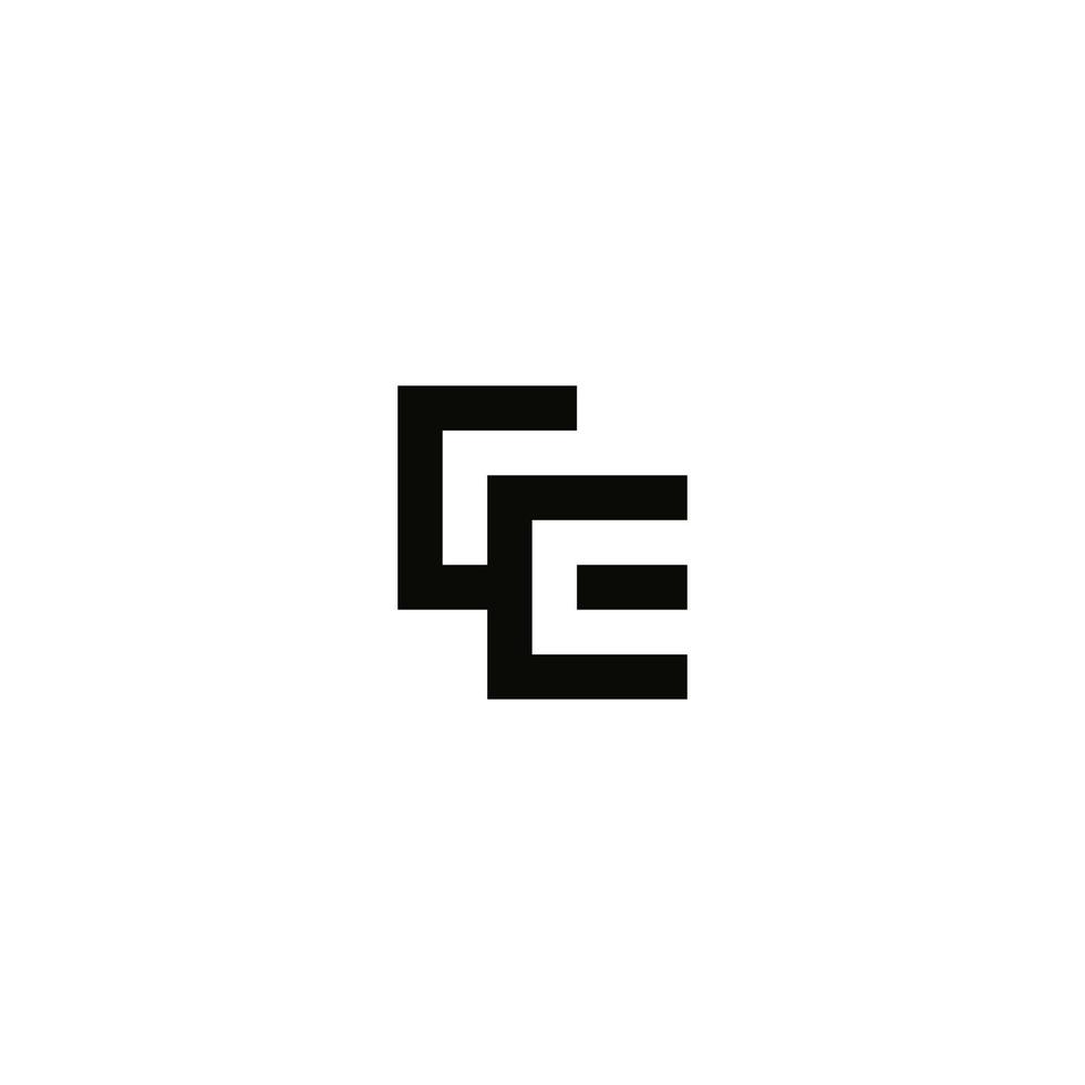 CE initial monogram vector icon illustration