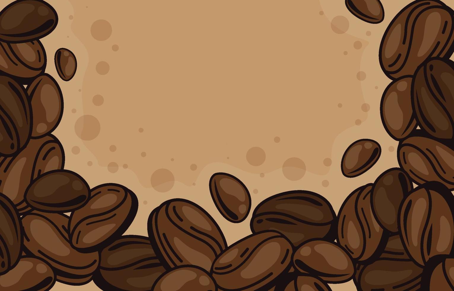 Fondo de granos de café vector