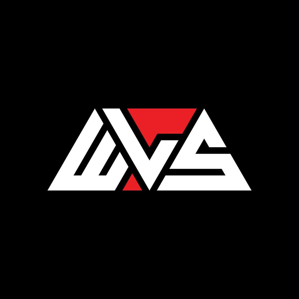 diseño de logotipo de letra triangular wls con forma de triángulo. monograma de diseño de logotipo de triángulo wls. plantilla de logotipo de vector de triángulo wls con color rojo. logo triangular wls logo simple, elegante y lujoso. wls