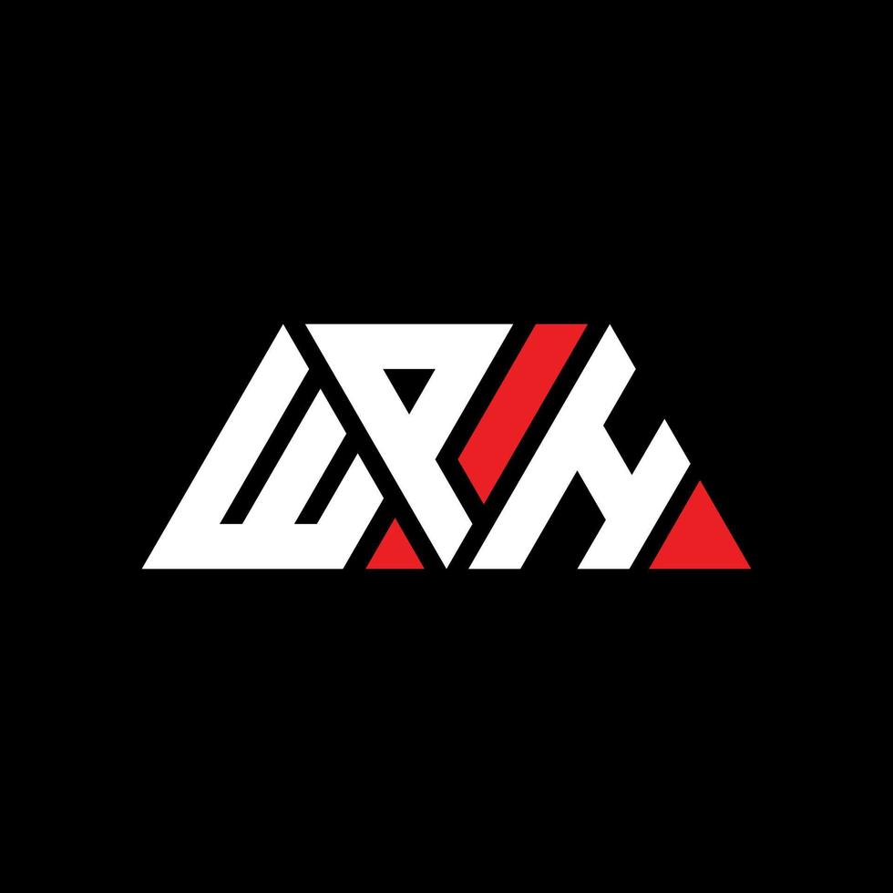 WPH triangle letter logo design with triangle shape. WPH triangle logo design monogram. WPH triangle vector logo template with red color. WPH triangular logo Simple, Elegant, and Luxurious Logo. WPH