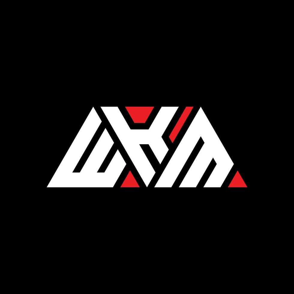 diseño de logotipo de letra triangular wkm con forma de triángulo. monograma de diseño de logotipo de triángulo wkm. plantilla de logotipo de vector de triángulo wkm con color rojo. logotipo triangular wkm logotipo simple, elegante y lujoso. semana