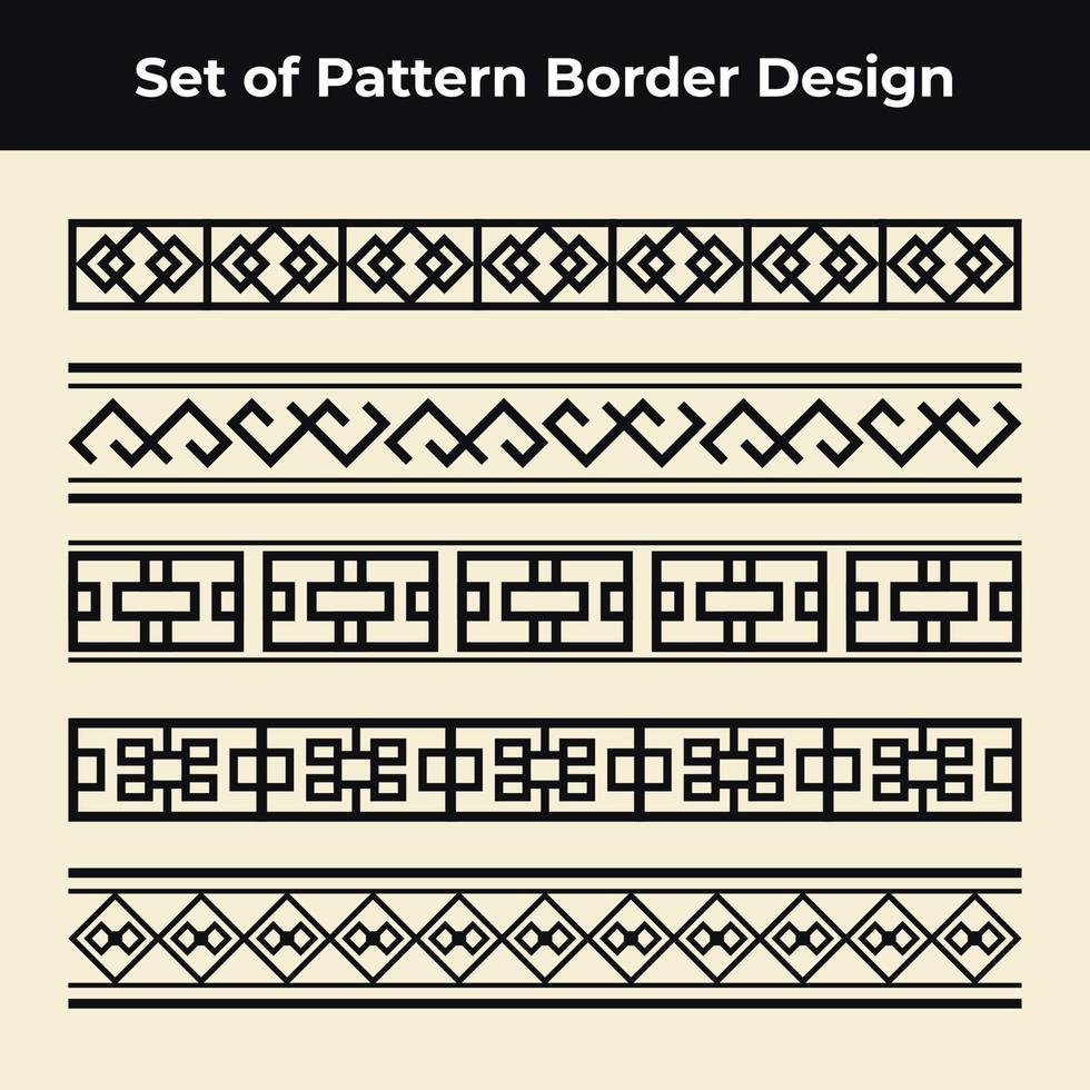 Set of Geometric Pattern Border Design 9277154 Vector Art at Vecteezy