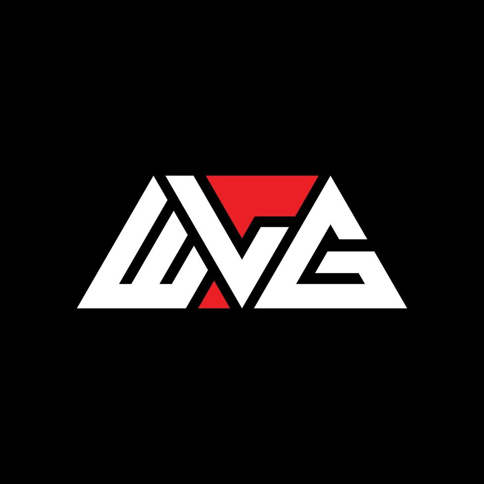 WLG triangle letter logo design with triangle shape. WLG triangle logo design monogram. WLG triangle vector logo template with red color. WLG triangular logo Simple, Elegant, and Luxurious Logo. WLG
