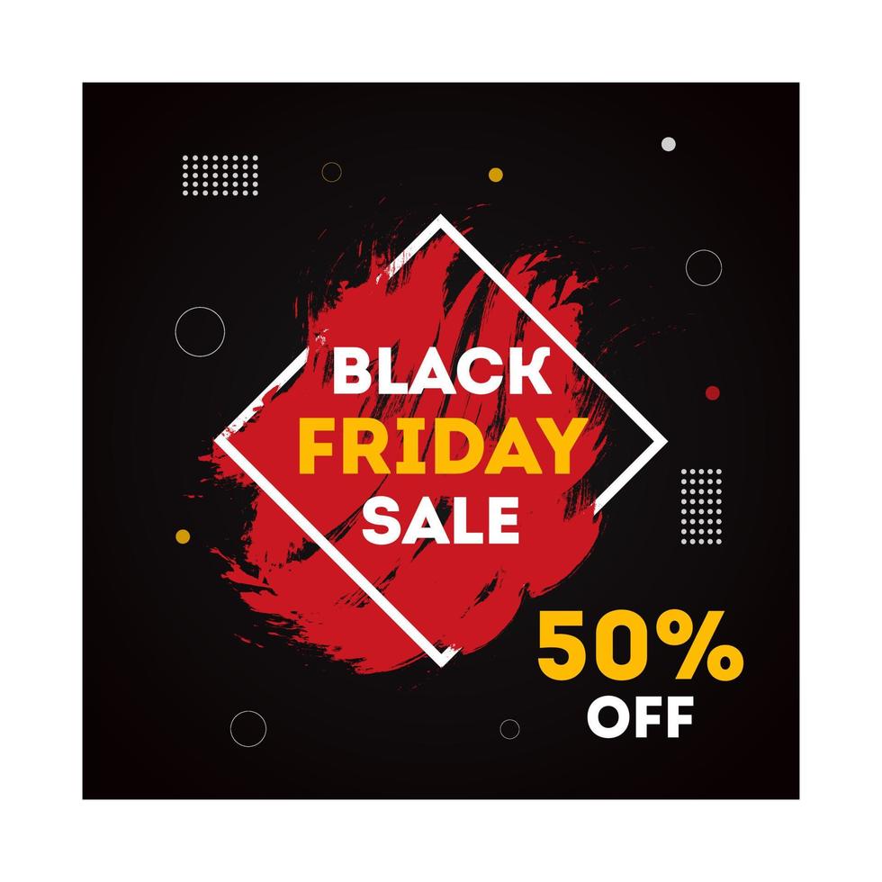 Black Friday Social Media Post Design vector